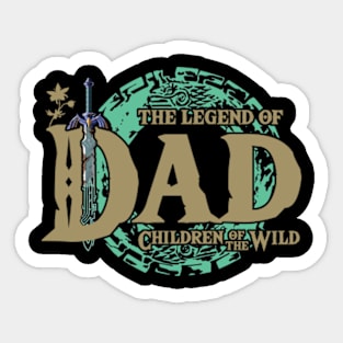 The Legend Of Dad Fathers Day, Father Vibe, Cool Best Dad Game Ever Sticker